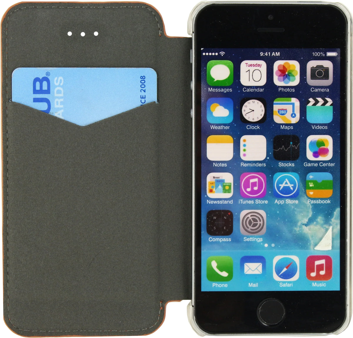 Mobilize Slim Gelly Booklet Apple Iphone 5/5S/Se Soft Snake Apricot - Essentify