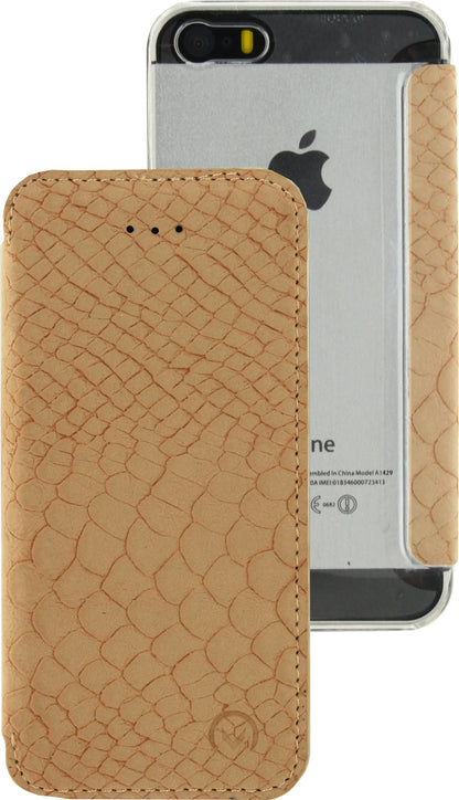 Mobilize Slim Gelly Booklet Apple Iphone 5/5S/Se Soft Snake Creamy Rose - Essentify