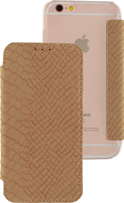 Mobilize Slim Gelly Booklet Apple Iphone 6/6S Soft Snake Creamy Rose - Essentify