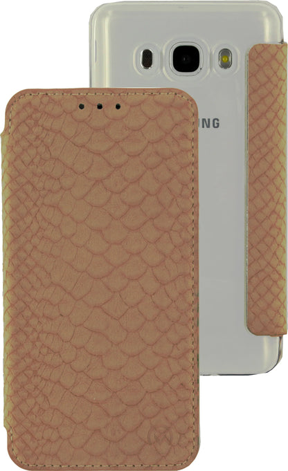 Mobilize Slim Gelly Booklet Samsung Galaxy J5 2016 Soft Snake Creamy Rose - Essentify