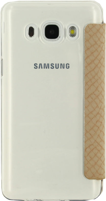 Mobilize Slim Gelly Booklet Samsung Galaxy J5 2016 Soft Snake Creamy Rose - Essentify