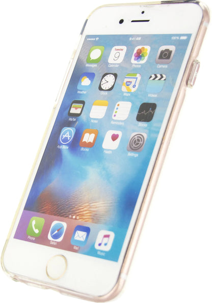 Mobilize Deluxe Gelly Case Apple Iphone 6/6S Clear Rose Gold Button - Essentify