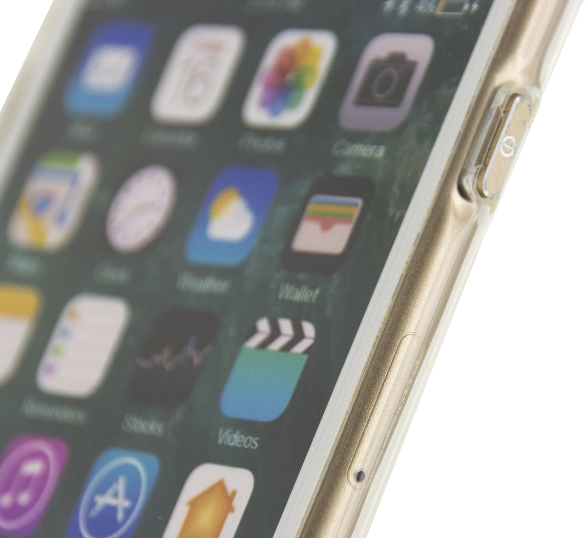 Mobilize Deluxe Gelly Case Apple Iphone 7/8/Se (2020/2022) Clear Gold Button - Essentify