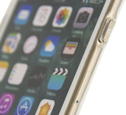 Mobilize Deluxe Gelly Case Apple Iphone 7/8/Se (2020/2022) Clear Gold Button - Essentify