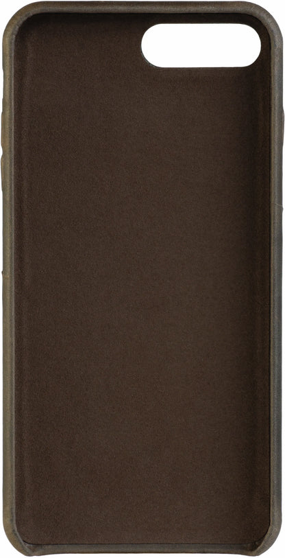 Senza Raw Leather Cover With Card Slot Apple Iphone 7 Plus/8 Plus Chestnut Brown - Essentify