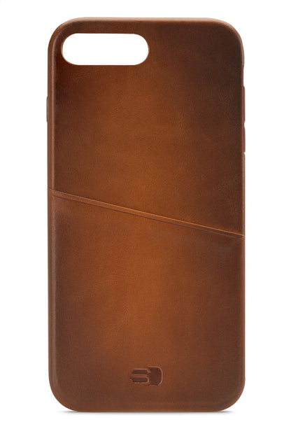 Senza Desire Leather Cover With Card Slot Apple Iphone 7 Plus/8 Plus Burned Cognac - Essentify