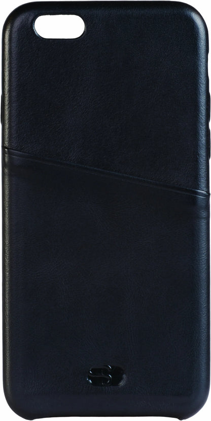 Senza Pure Leather Cover With Card Slot Apple Iphone 6/6S Deep Black - Essentify