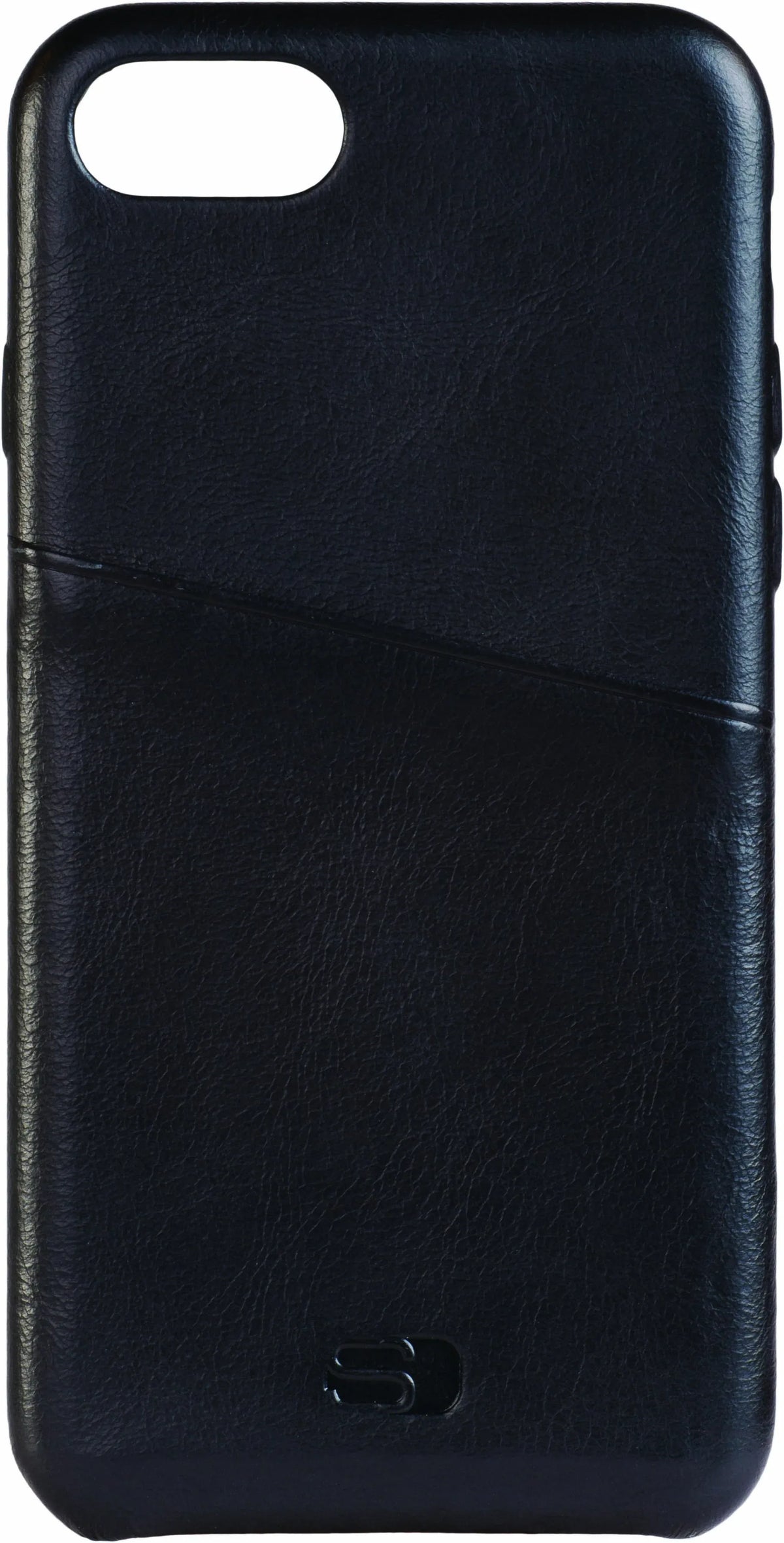 Senza Pure Leather Cover With Card Slot Apple Iphone 7/8/Se (2020/2022) Deep Black - Essentify