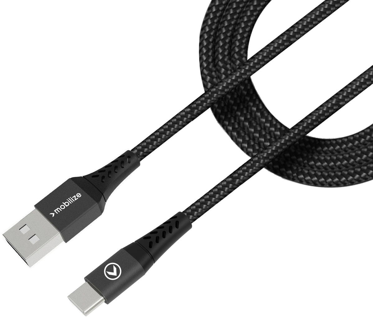 Mobilize Strong Nylon Cable Usb To Usb-C 2M. 15W Black - Essentify