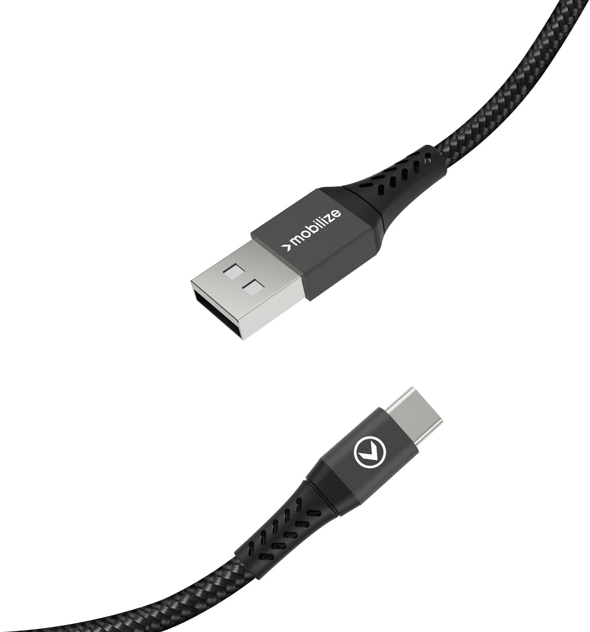 Mobilize Strong Nylon Cable Usb To Usb-C 2M. 15W Black - Essentify