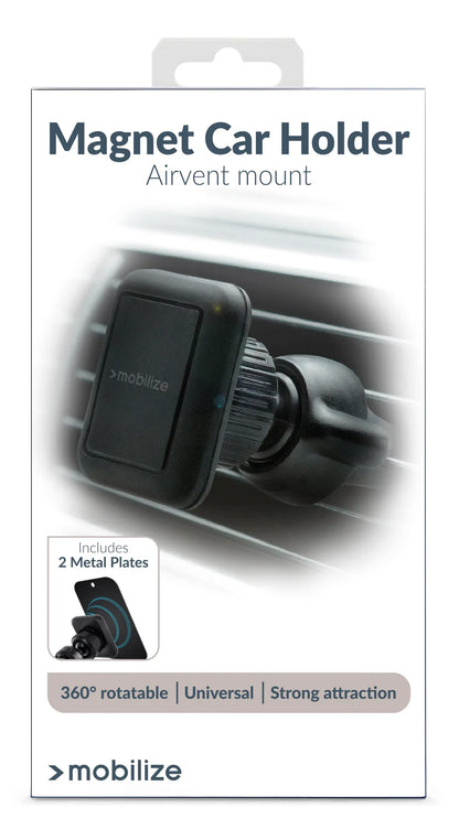 Mobilize Universal Magnet Car Holder Air Vent Black - Essentify