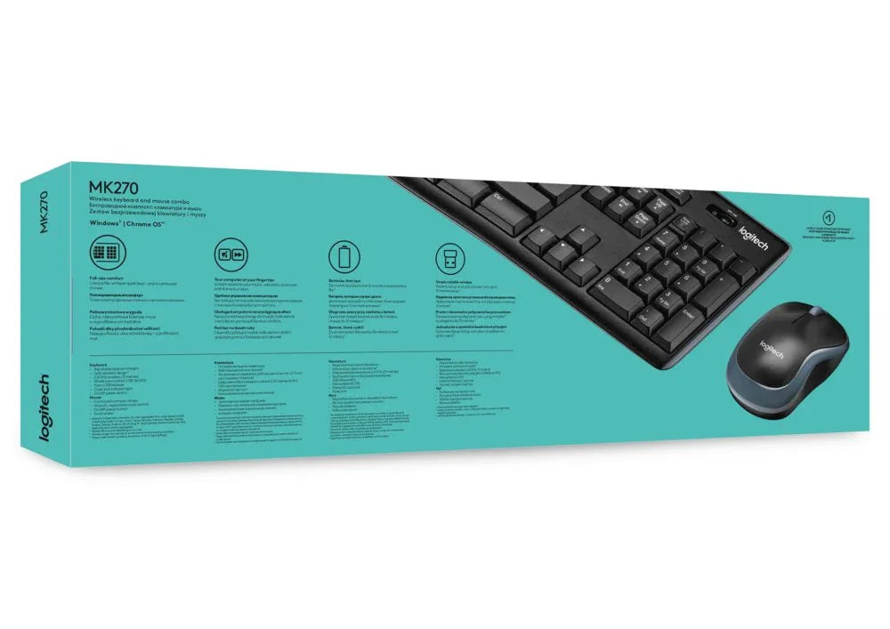 Logitech MK270 | Draadloze Muis en Toetsenbordcombo | QWERTY - Essentify