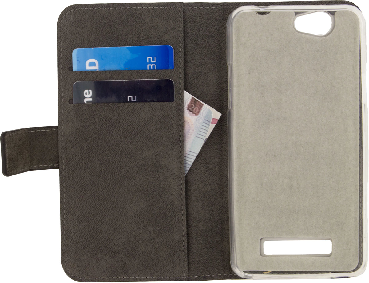 Mobilize Classic Gelly Wallet Book Case Wileyfox Spark + Black - Essentify