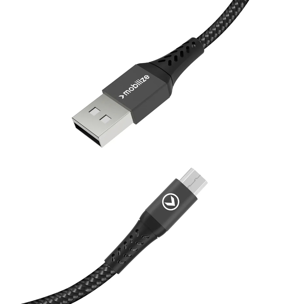 Mobilize Strong Nylon Cable Usb To Micro Usb 1M. 12W Black - Essentify