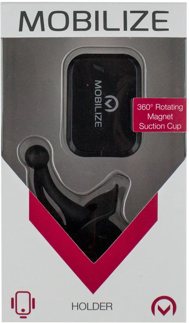 Mobilize Universal Magnet Windshield & Dashmount Car Holder Black - Essentify
