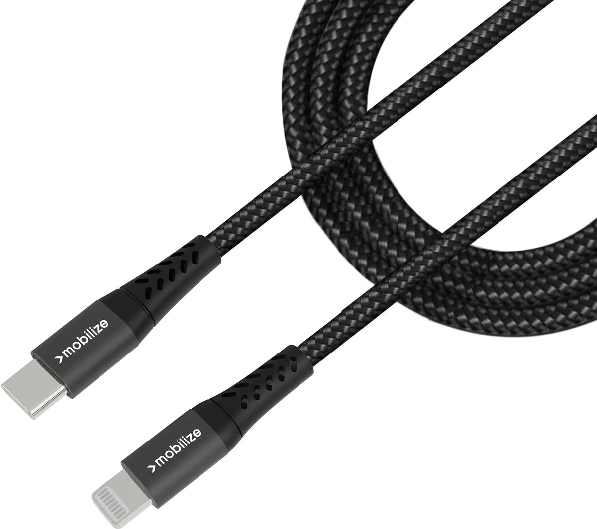 Mobilize Strong Nylon Cable Usb-C To Mfi Lightning 1M. 60W Black - Essentify