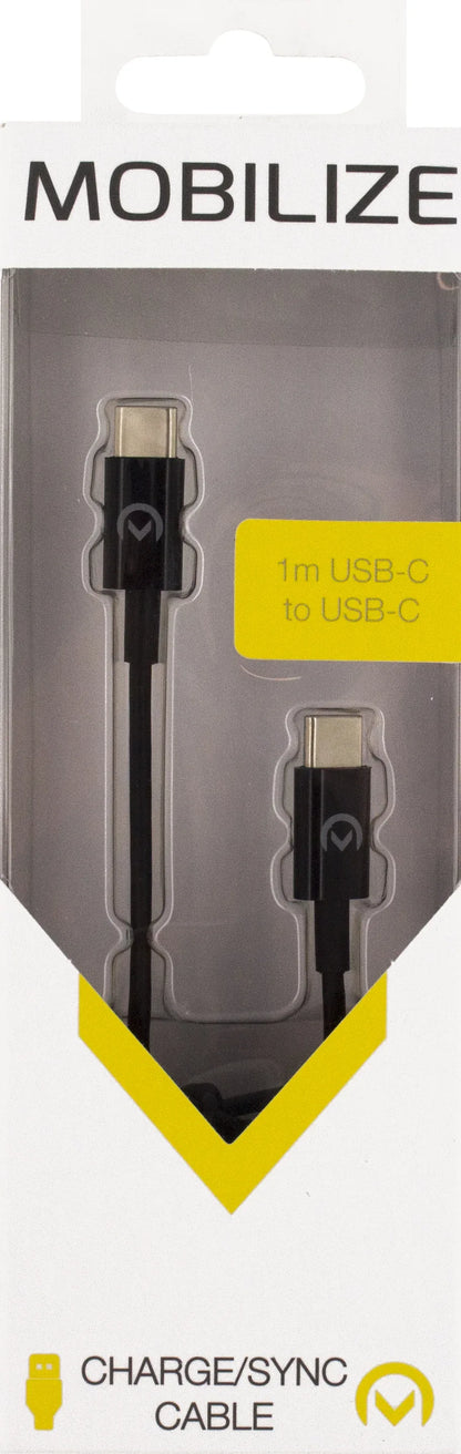 Mobilize Cable Usb-C To Usb-C 1M. 60W Black - Essentify