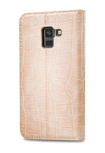 Mobilize Premium Gelly Book Case Samsung Galaxy A8 2018 Alligator Coral Pink - Essentify
