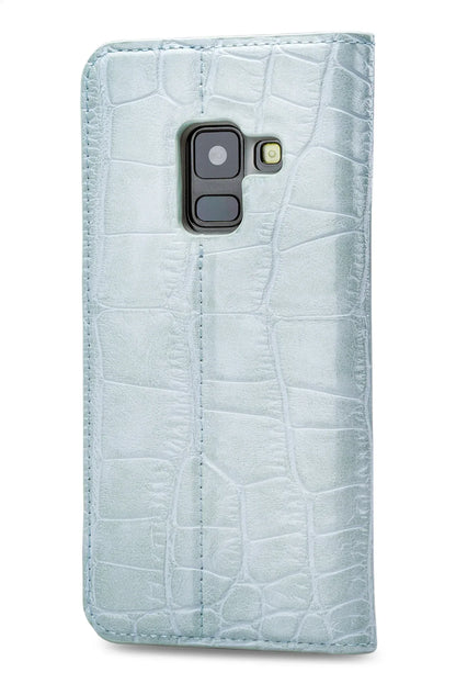 Mobilize Premium Gelly Book Case Samsung Galaxy A8 2018 Alligator Mystic Blue - Essentify