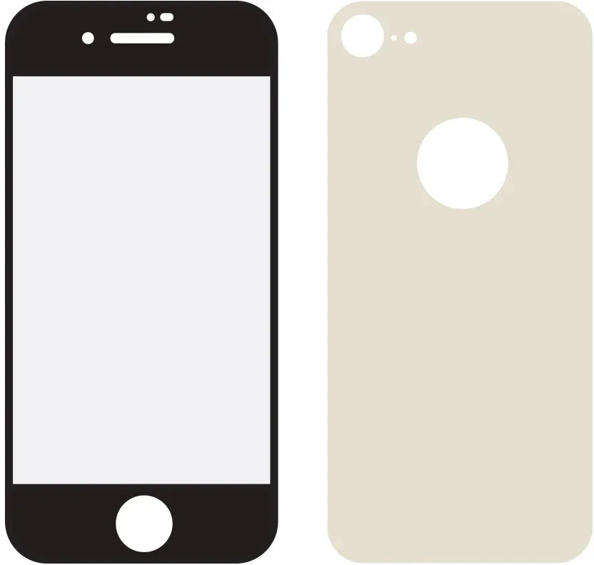 Mobilize Edge-To-Edge Glass Screen Protector Apple Iphone 8 Front And Back Pack Gold Full Glue - Essentify