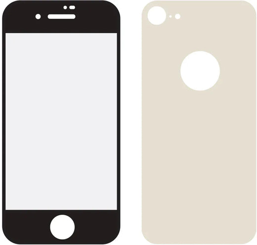 Mobilize Edge-To-Edge Glass Screen Protector Apple Iphone 8 Front And Back Pack Gold Full Glue - Essentify