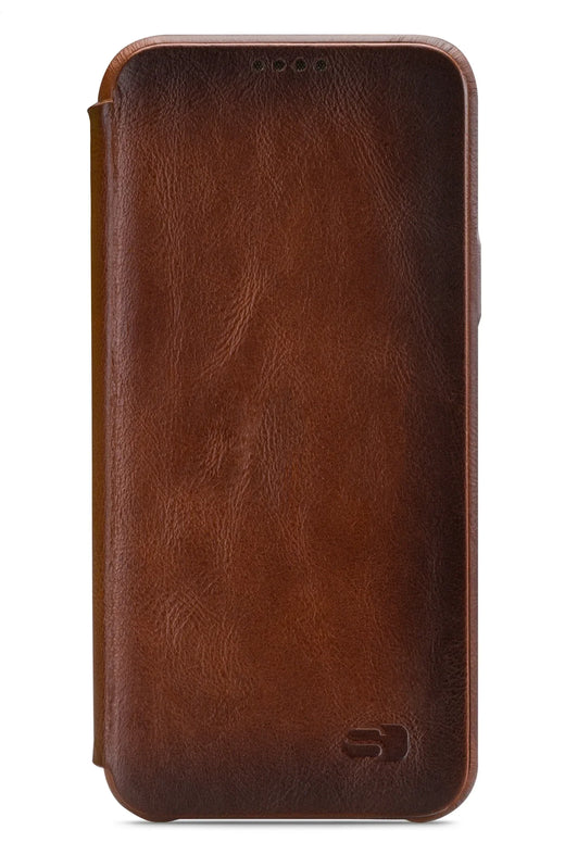 Senza Desire Skinny Leather Wallet Samsung Galaxy S9 Burned Cognac - Essentify
