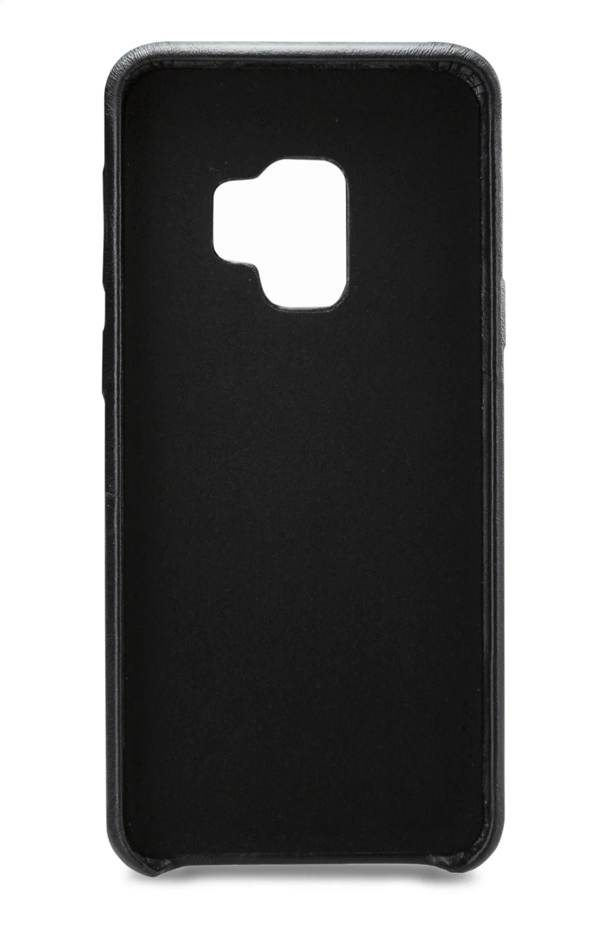 Senza Pure Leather Cover With Card Slot Samsung Galaxy S9 Deep Black - Essentify