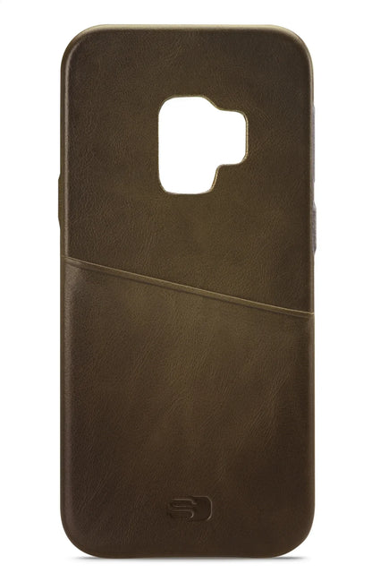 Senza Desire Leather Cover With Card Slot Samsung Galaxy S9 Burned Olive - Essentify