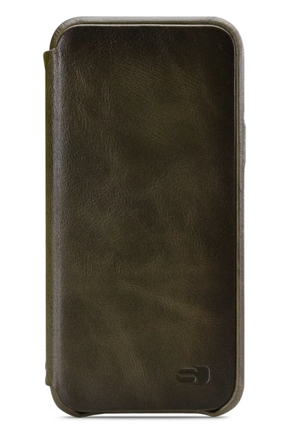 Senza Desire Skinny Leather Wallet Samsung Galaxy S9 Burned Olive - Essentify