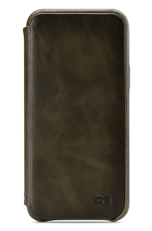 Senza Desire Skinny Leather Wallet Samsung Galaxy S9 Burned Olive - Essentify