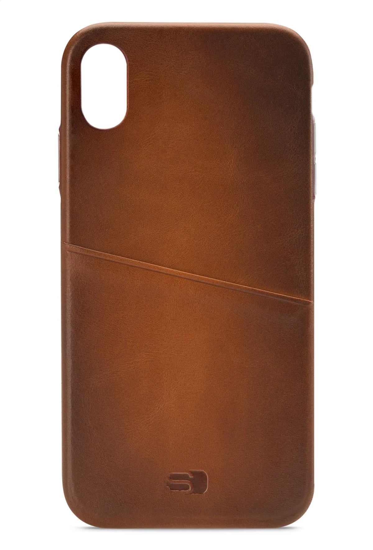 Senza Desire Leather Cover With Card Slot Apple Iphone Xs Max Burned Cognac - Essentify