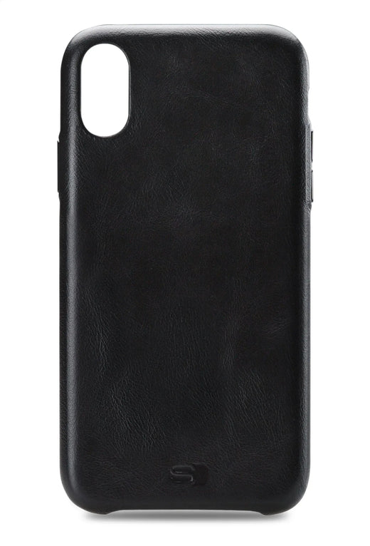 Senza Pure Leather Cover Apple Iphone Xs Max Deep Black - Essentify