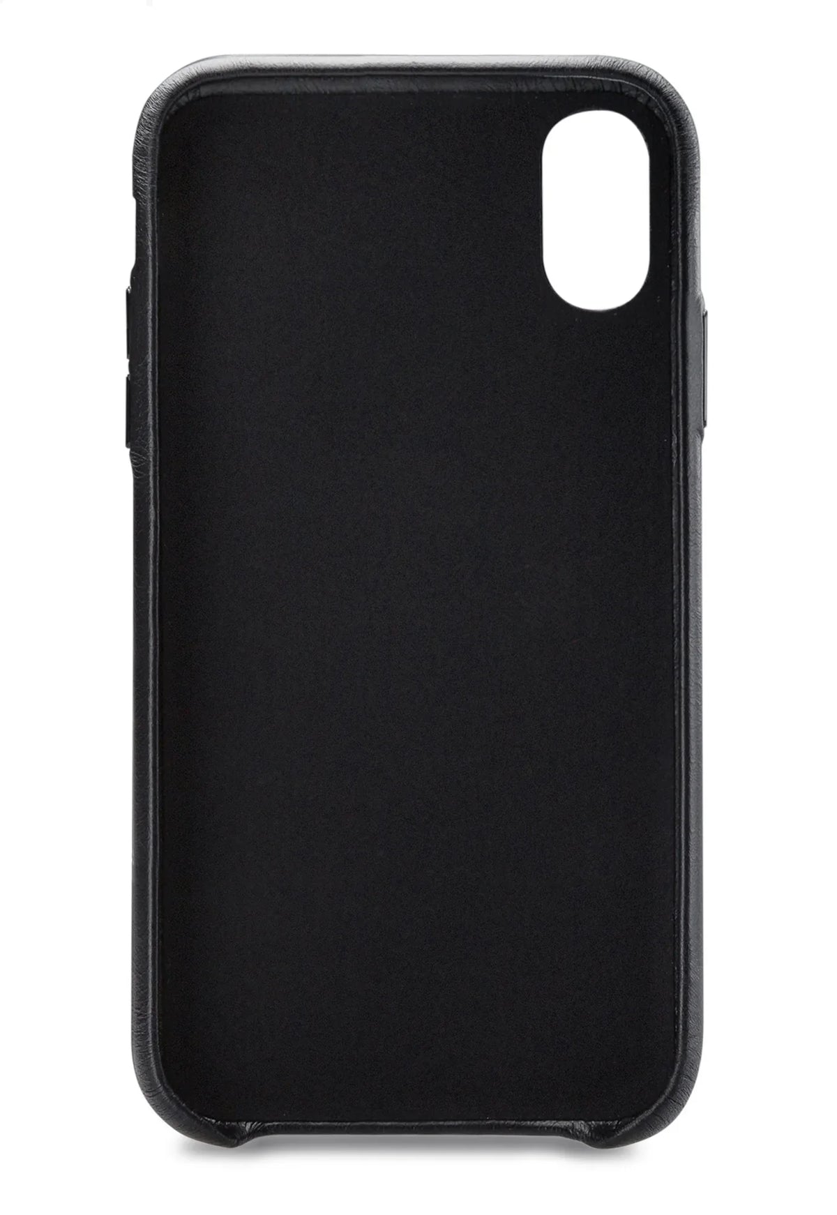 Senza Pure Leather Cover With Card Slot Apple Iphone Xs Max Deep Black - Essentify