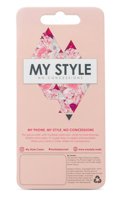 My Style Universal Sticky Card Pocket Pink Shimmer