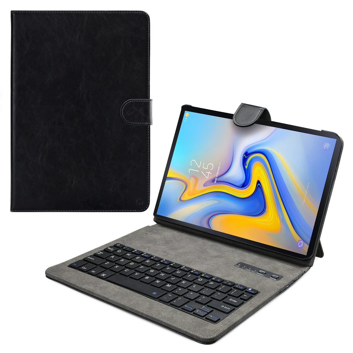 Mobilize Premium Bluetooth Keyboard Case Samsung Galaxy Tab A 10.5 2018 Black Qwertz - Essentify