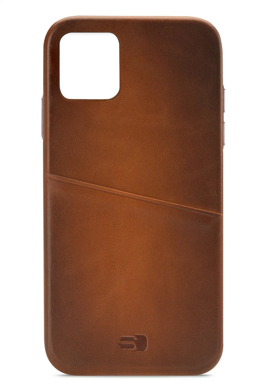 Senza Desire Leather Cover With Card Slot Apple Iphone 11 Burned Cognac - Essentify