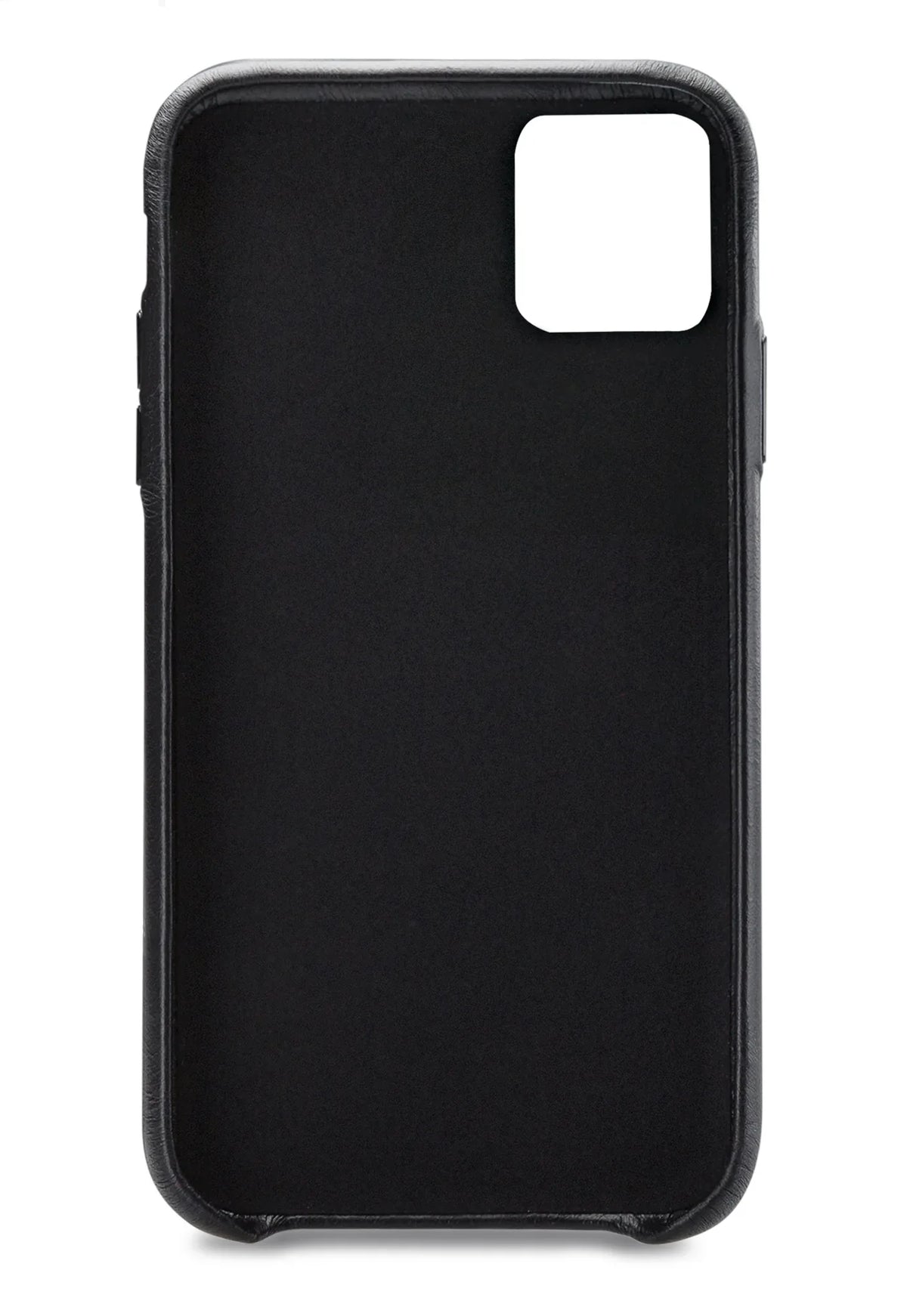 Senza Pure Leather Cover With Card Slot Apple Iphone 11 Pro Deep Black - Essentify