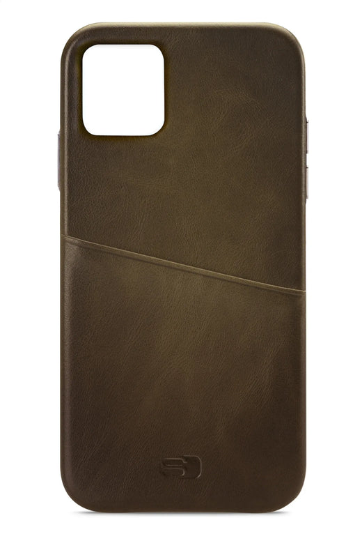 Senza Desire Leather Cover With Card Slot Apple Iphone 11 Burned Olive - Essentify