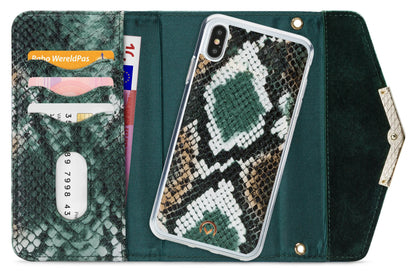 Mobilize 2In1 Gelly Velvet Clutch For Apple Iphone X/Xs Green Snake - Essentify