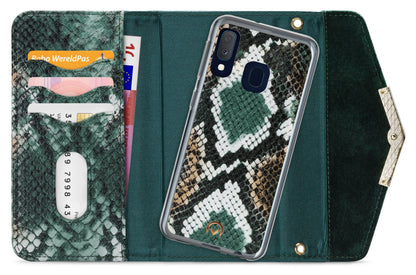 Mobilize 2In1 Gelly Velvet Clutch For Samsung Galaxy A20E Green Snake - Essentify