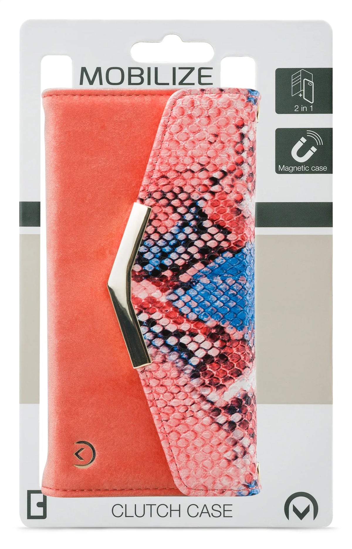 Mobilize 2In1 Gelly Velvet Clutch For Apple Iphone 6/6S/7/8/Se (2020/2022) Coral Snake - Essentify