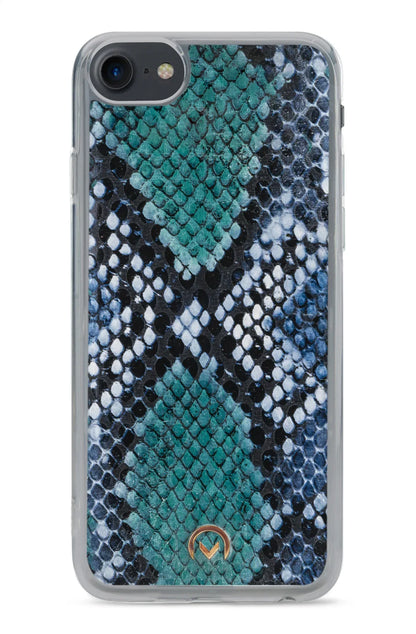 Mobilize 2In1 Gelly Velvet Clutch For Apple Iphone 6/6S/7/8/Se (2020/2022) Royal Blue Snake - Essentify