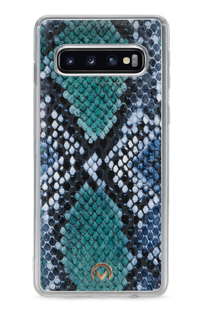 Mobilize 2In1 Gelly Velvet Clutch For Samsung Galaxy S10 Royal Blue Snake - Essentify