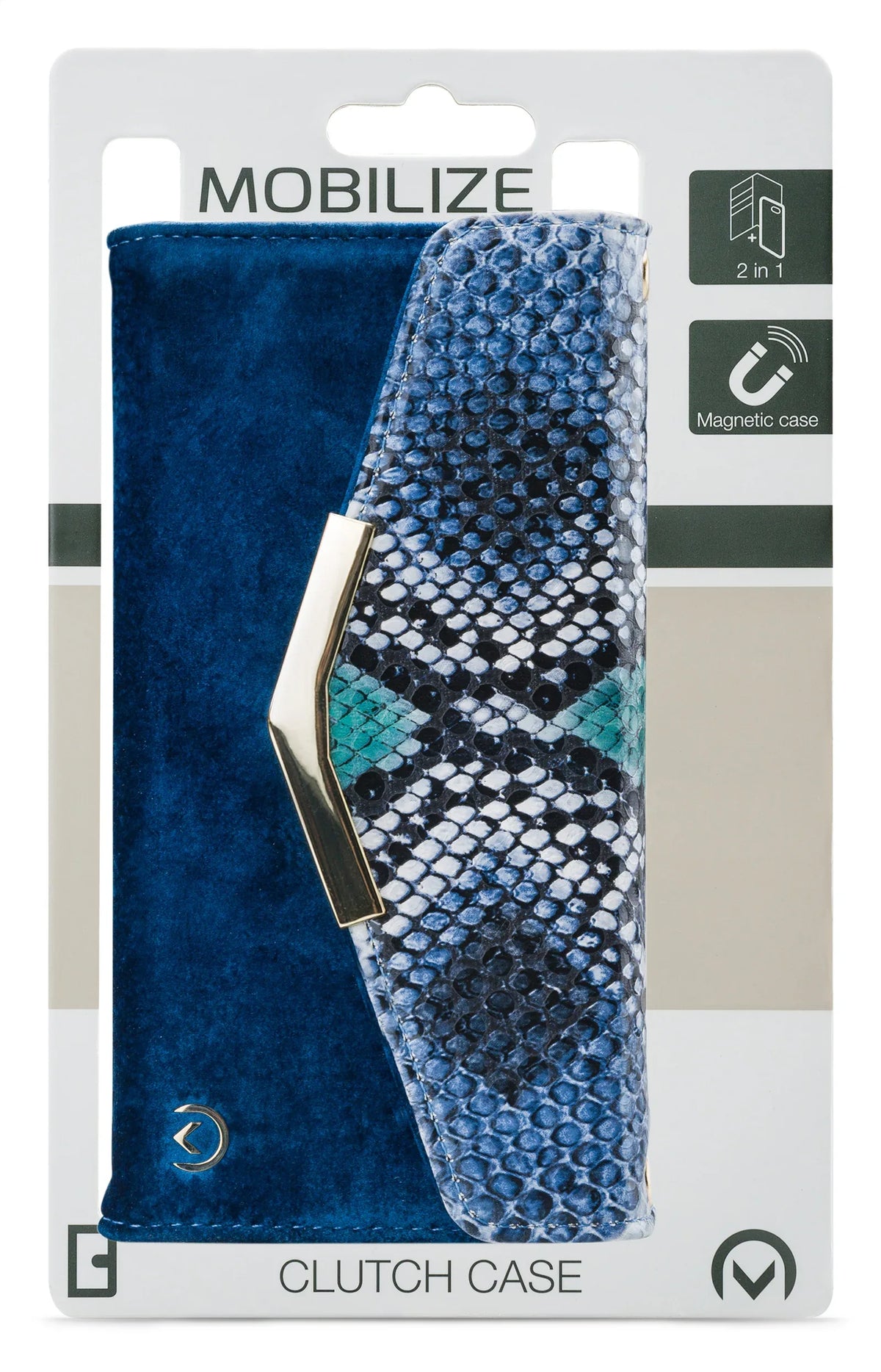 Mobilize 2In1 Gelly Velvet Clutch For Samsung Galaxy S10 Royal Blue Snake - Essentify