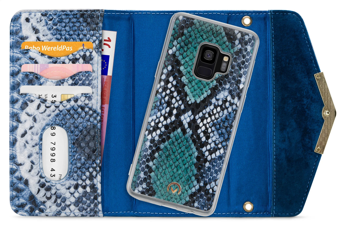 Mobilize 2In1 Gelly Velvet Clutch For Samsung Galaxy S9 Royal Blue Snake - Essentify