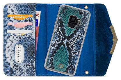 Mobilize 2In1 Gelly Velvet Clutch For Samsung Galaxy S9 Royal Blue Snake - Essentify