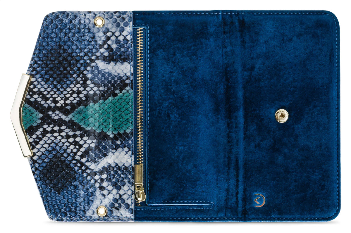 Mobilize 2In1 Gelly Velvet Clutch For Samsung Galaxy S8 Royal Blue Snake - Essentify