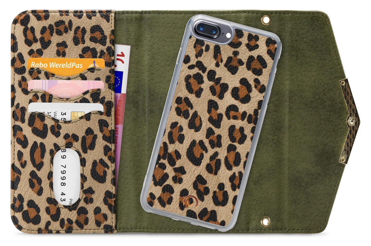 Mobilize 2In1 Gelly Clutch For Apple Iphone 6 Plus/6S Plus/7 Plus/8 Plus Green Leopard - Essentify