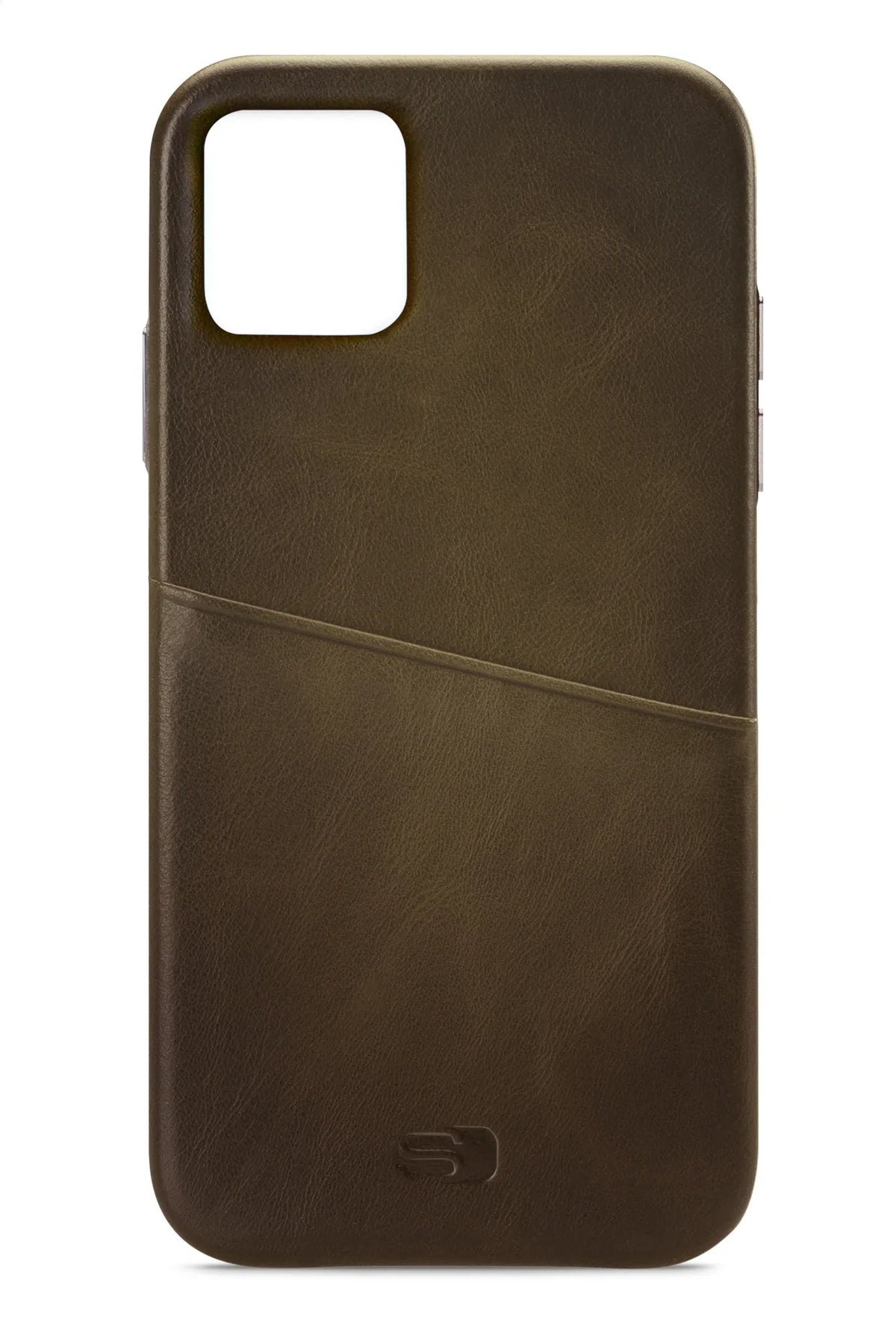 Senza Desire Leather Cover With Card Slot Apple Iphone 11 Pro Max Burned Olive - Essentify
