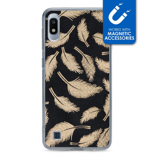 My Style Magneta Case For Samsung Galaxy A10 Golden Feathers - Essentify